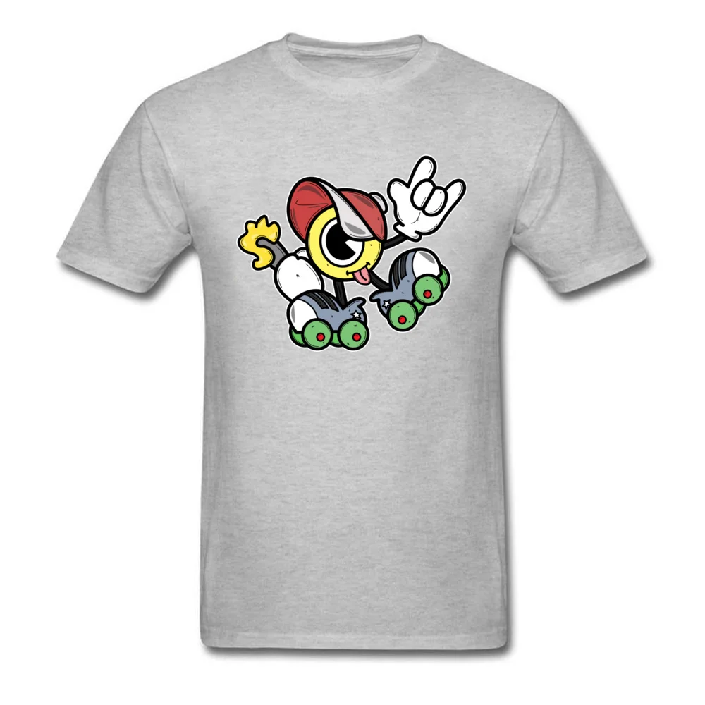 Roller Dabs Classic Normal Tops Shirt Round Collar Mother Day Pure Cotton Short Sleeve T Shirt for Men Custom Tee-Shirts Roller Dabs grey
