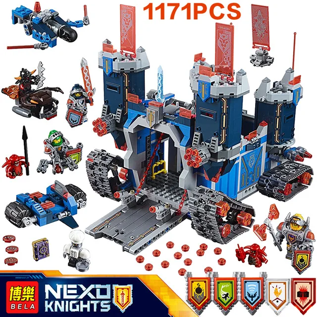 

1171Pcs 10490 Nexus Knights The Fortrex Castle Model leping Building Block Toys Compatible 70317 DIY Educational kids 14006