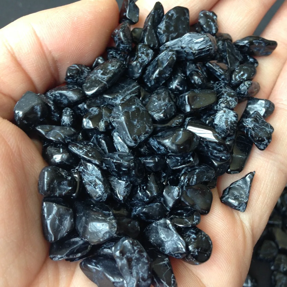 200 Gram / lot High Quality Black Tourmaline Tumbled stone Reiki