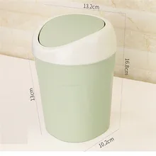 Practical Trumpet Trash Can Desktops Mini Creative Covered Kitchen Living Room Storage Organizer Trash Can High Quality NOC29#F#