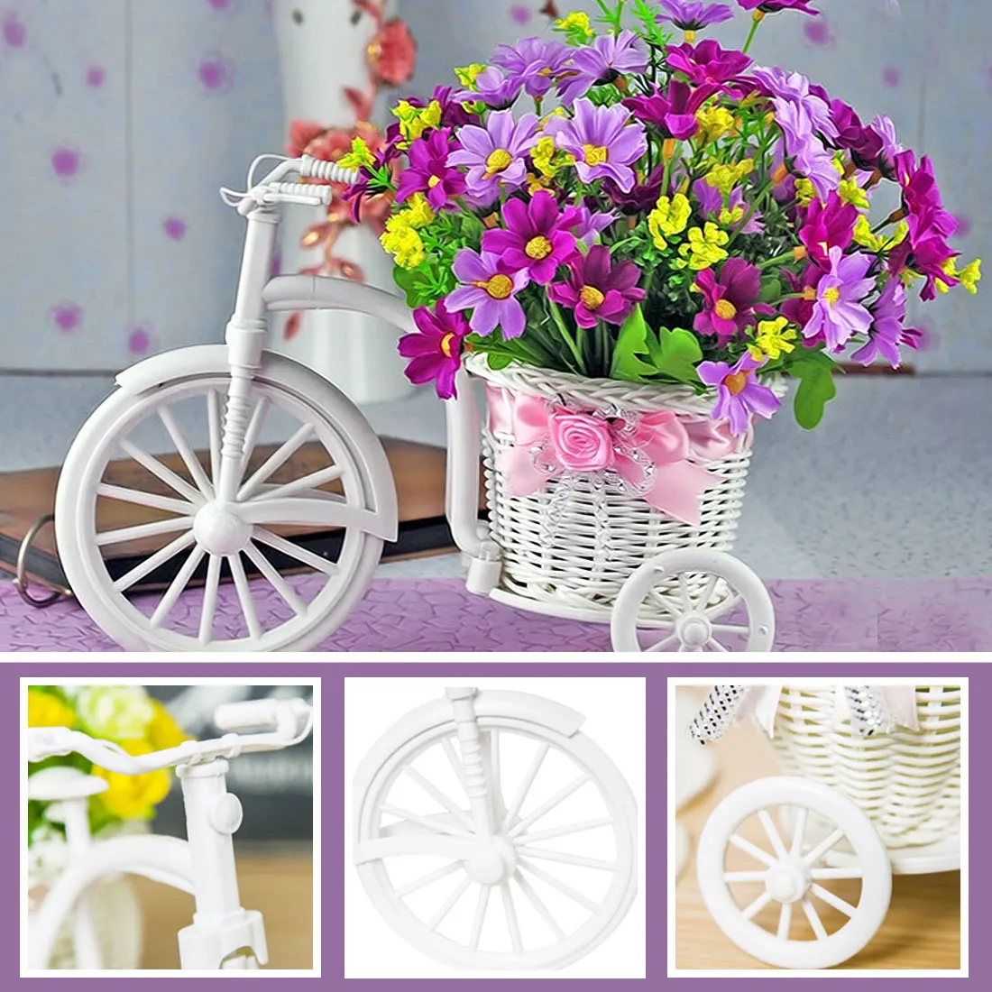 32 вида стиль ваза из ротанга+ цветы метров набор искусственных цветов украшение дома подарок на день рождения DIY цветочное украшение - Цвет: Style 15