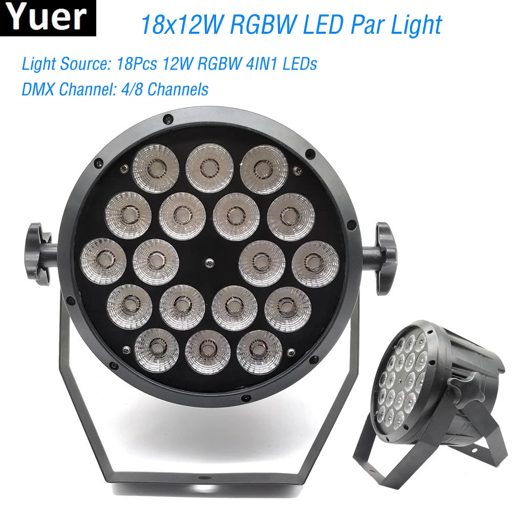 

Good Quality LED Flat Par 18x12W RGBW DMX Led Par Lighting Disco DJ Par RGBW 4IN1 DMX LED Flat Par Light LED Lamp