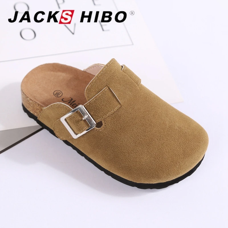 JACKSHIBO Summer Kid Slipper Breathable Sandals Flip Flop New Style Kids Slip-on Children Close Toe Shoes Children Slides Flats