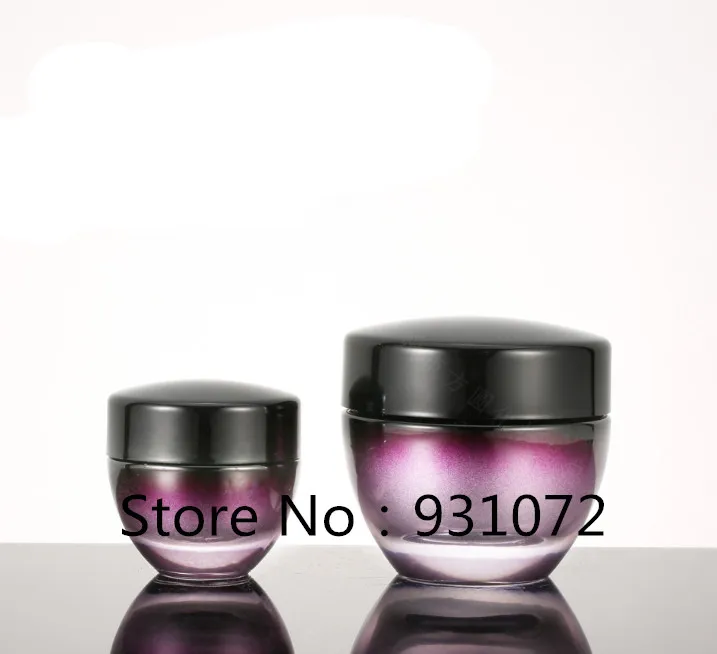 2018 New 50pcs 50g purple cosmetic, face cream, glass bottle, emulsion