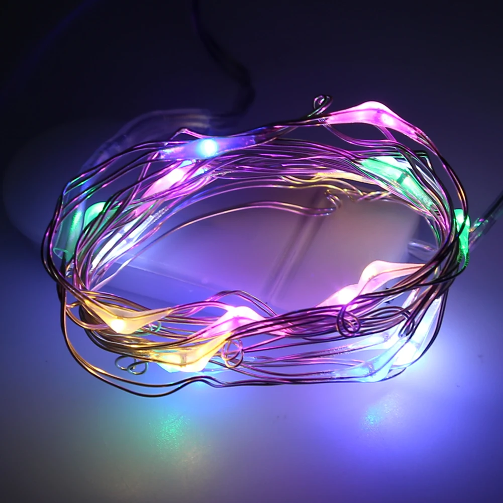 

10pcs/lot CR2032 Button Battery Operated 2M 20 Micro LED String Lights,Led Fairy Light For Christmas Xmas Party Wedding Decor