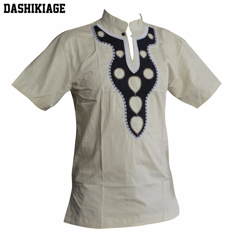 Ethnic Shirt Man Traditional Print Hippie Boho Elegant Man Shirt Slim Fit Casual Short Sleeve T-Shirt