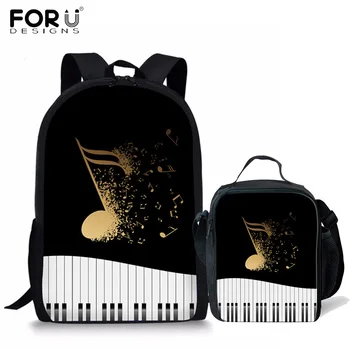 

FORUDESIGNS Piano Music Notes Pattern Children School Bags for Girls Boys Teenager School Backpacks Kids Satchel Mochila Escolar