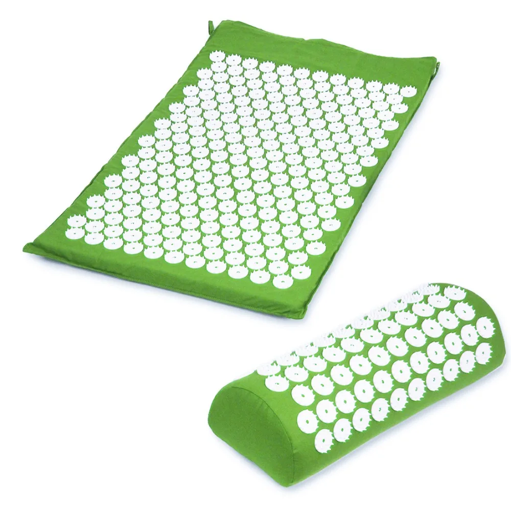 Massage Mat Pillow Set Relieves Stress Back Spike Acupressure Mat Yoga ...