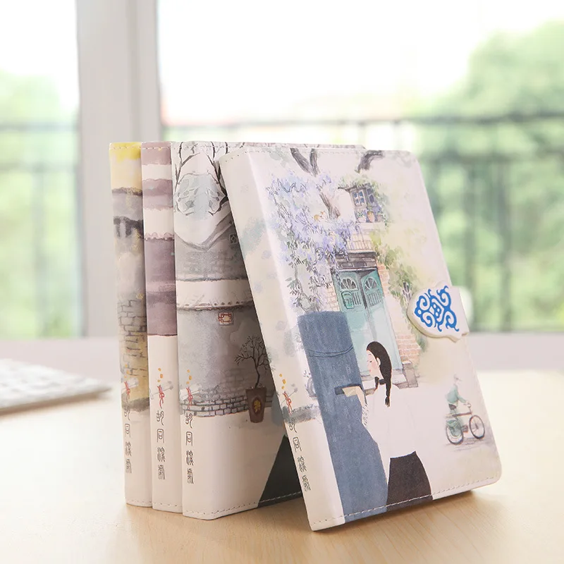 

Retro Chinese art buckle notebook student stationery retro creative diary