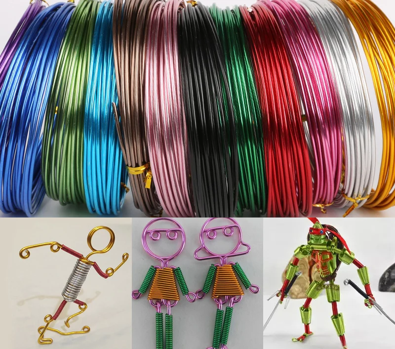 diameter 3mm length 5 meter Aluminum wire soft black gold blue sliver red color AL wire for lab DIY Horticultural model