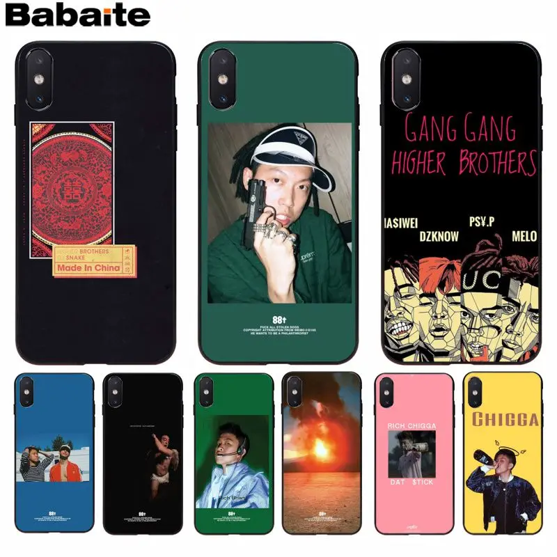 

Babaite higher brother rich chigga 88rising TPU Silicone black Phone Case for iPhone 8 7 6 6S Plus X XS MAX 5 5S SE XR Cellphone