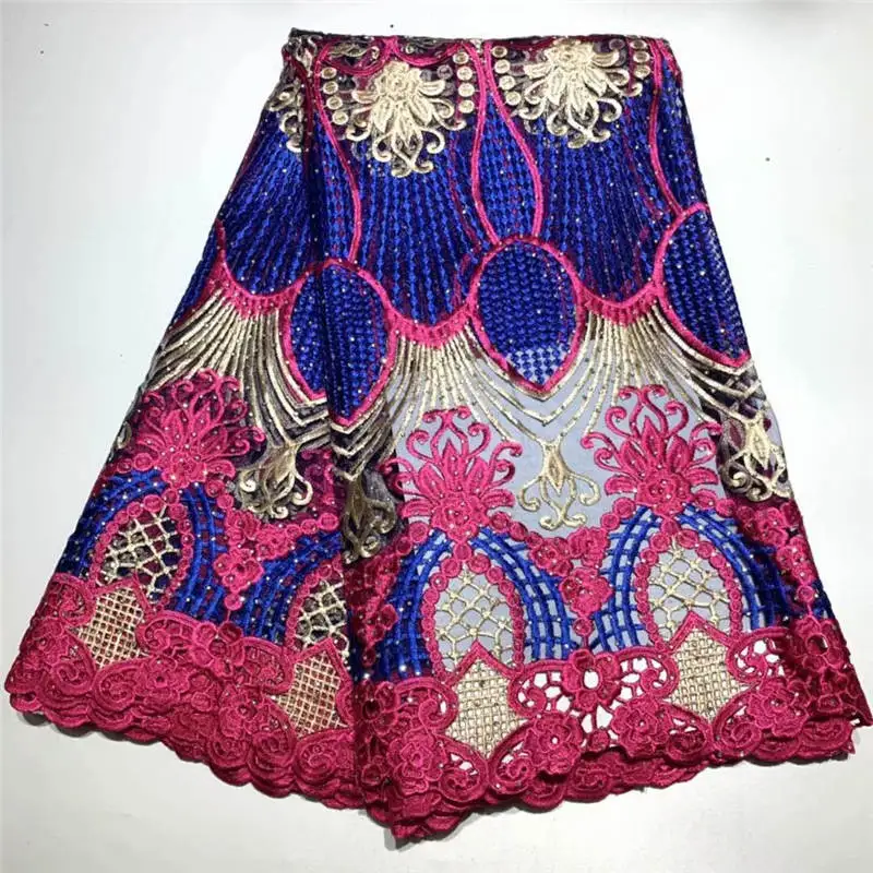 

ZQ!Latest African Lace Fabric 2019 High Quality Lace Embroidery French Mesh With Beads Nigerian Lace Fabrics Material ! P62002