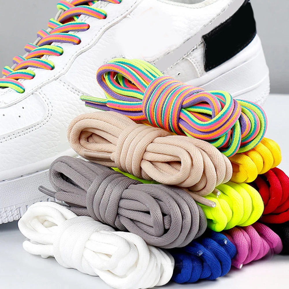 

1 pair Classic Casual Multi-Color Round Twisted Long shoe laces For Sneakers Unisex Durable Sports Boots shoelaces String