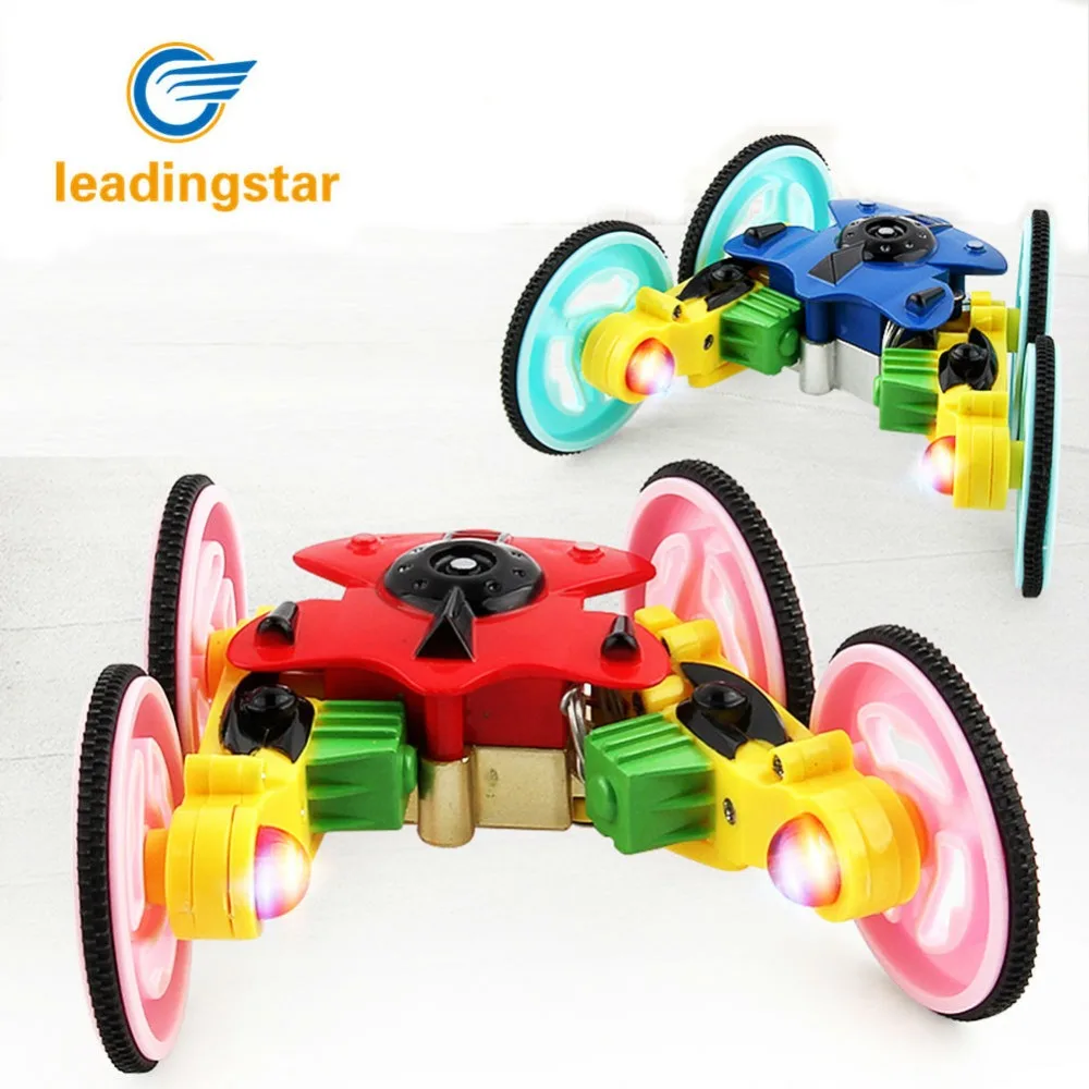 LeadingStar Four Rounds Electric Remote Control Stunt Car 360 Degree Spinning Chargeable