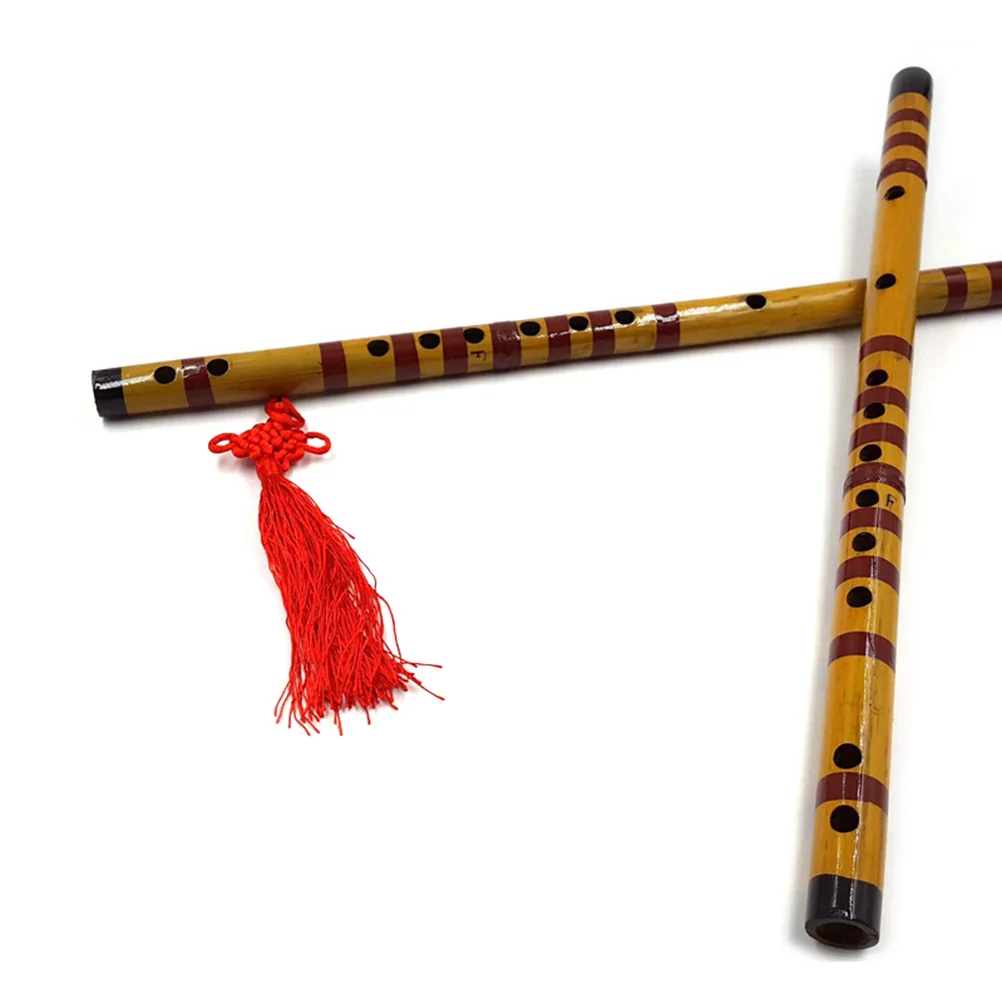 wanzhaofeng Tradicional Largo de bambú Flauta Clarinete de Estudio de Instrumentos Musicales 7 Agujeros 24cm de Amante de la música y Principiantes 