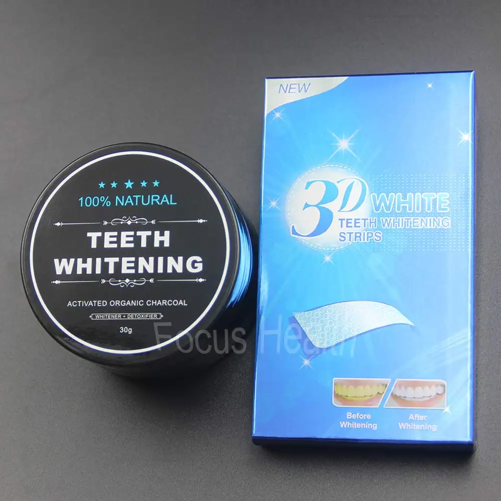Activated Charcoal Powder 3d Teeth Whitening Strips Dental Cleaning Tooth Whitener Bleach Clean Bright White Oral Hygiene Care Main3