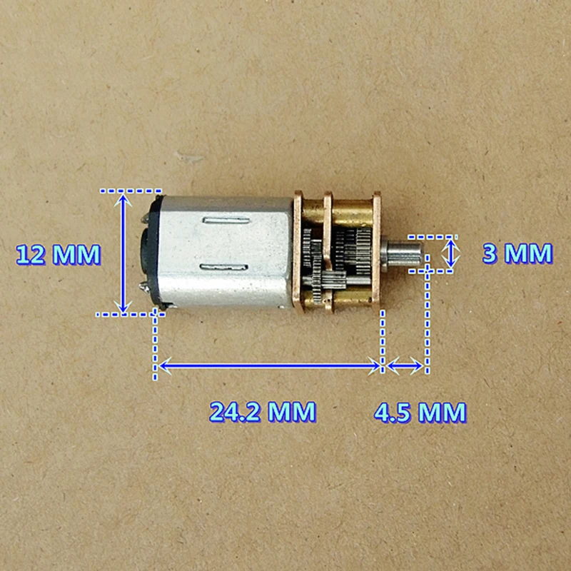 DC 3 V-6 V 68RPM медленная скорость мини N20 Полный металлический редуктор самодельный редукторный двигатель робот умный автомобиль электронный замок