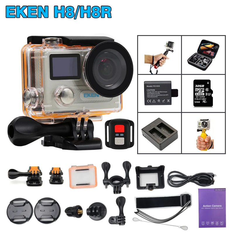 New Updated Original EKEN H8 H8R font b Action b font camera Ultra HD 4K 30fps