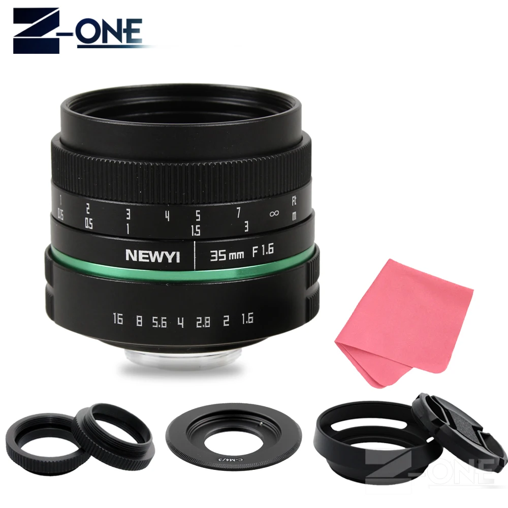 Объектив для телевизора NEWYI 35 мм f1.6 объектив с креплением C Olympus Panasonic Micro 4/3 M4/3 G7 G10