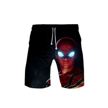 Человек-паук вдали от дома мужские шорты в повседневном стиле с 3d принтом Лето до колена Повседневная Уличная Мужская Harajuku Короткие джоггеры