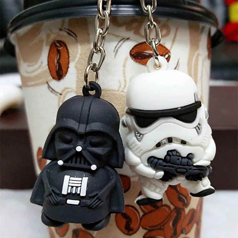 Fancy & Fantasy Star War Llavero Darth Vader Storm Trooper Action Minifigure Llavero Star War Action figuras juguete regalo Llavero