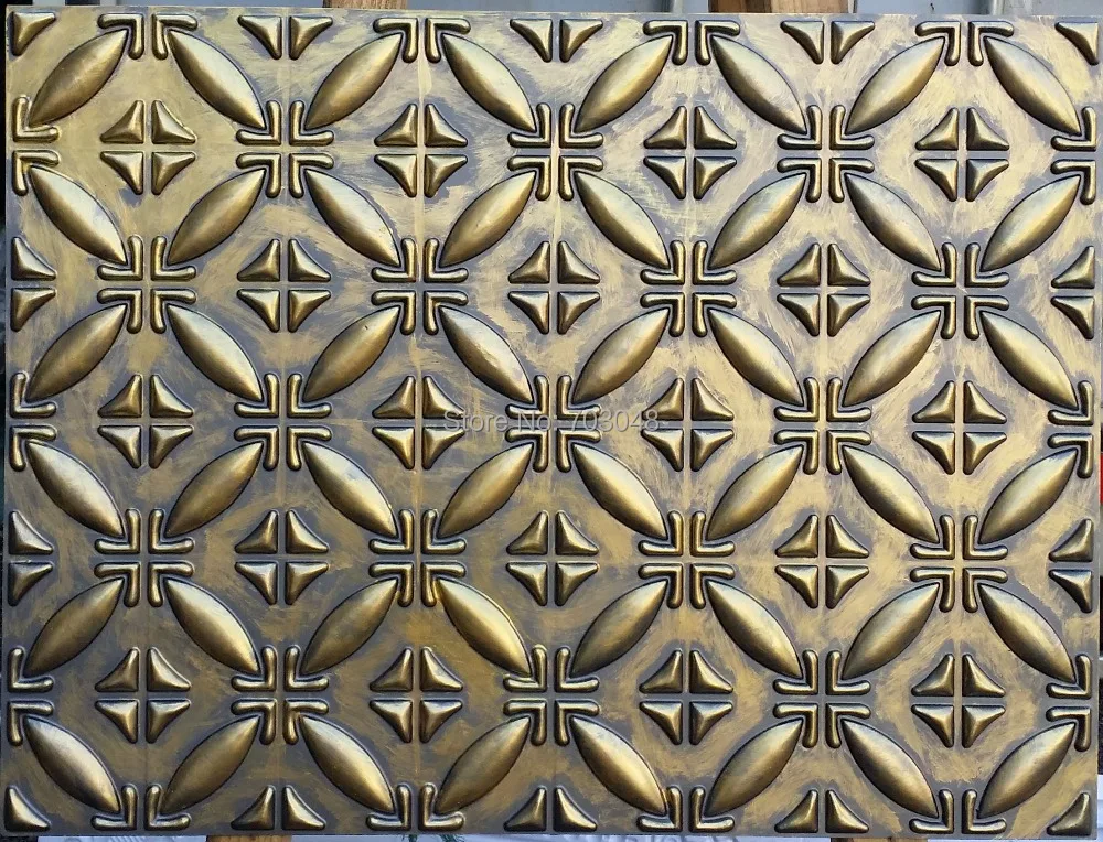 Plb38 Faux Ancient Gold Artistic 3d Embossed Panels