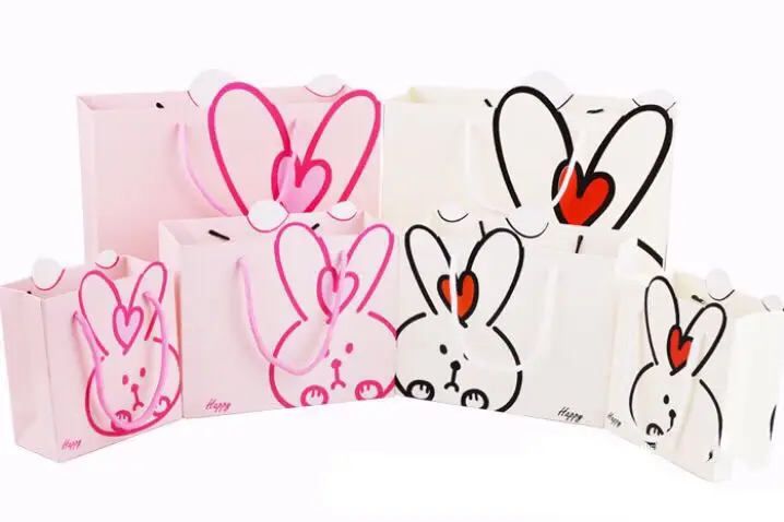 

Emarra 22x17x10cm Lovely Creative Rabbit Gift Bag Baby Full Moon Children's Birthday Handbag