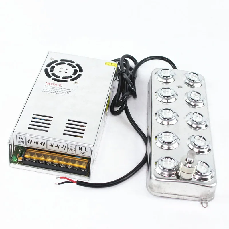 

10 head Ultrasonic mist maker Industry fogger humidifier +Power Supply 110V/220V