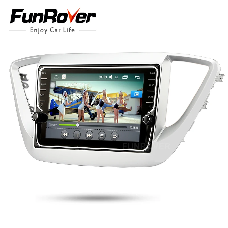 Flash Deal Funrover 2 din Car Multimedia DVD GPS Player stereo For Hyundai Verna Solaris Accent 2017 2018 Car Radio tape recorder headunit 2
