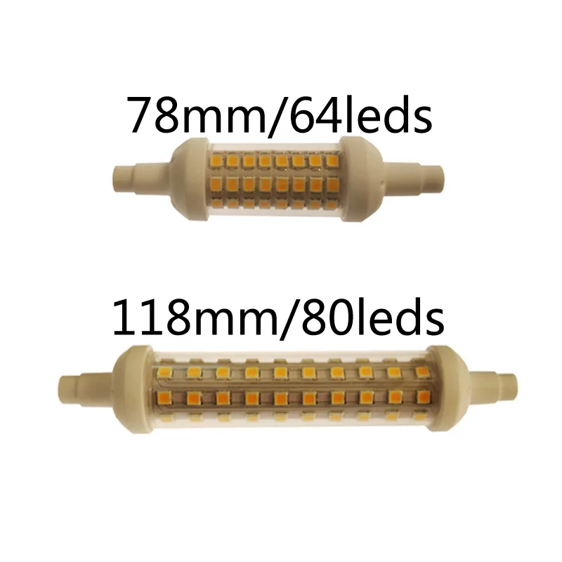 Lâmpadas Led e Tubos 64leds118mm 80 leds r7s r7s Comprimento : 78mm 118mm 135mm