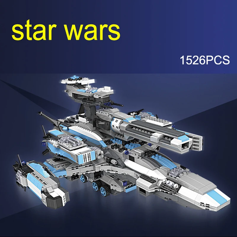 

Free Shipping Star Wars Set 1526 Pcs Mini Bricks Models Building Blocks Toys For Children Cool Song Cosmic Boat