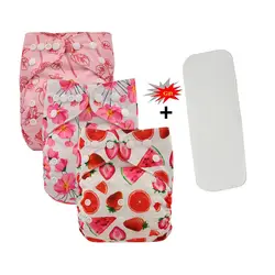Ohbabyka детские подгузники дизайнер Регулируемая Одежда Подгузники + микрофибра вставка подгузник для многоразового использования крышка