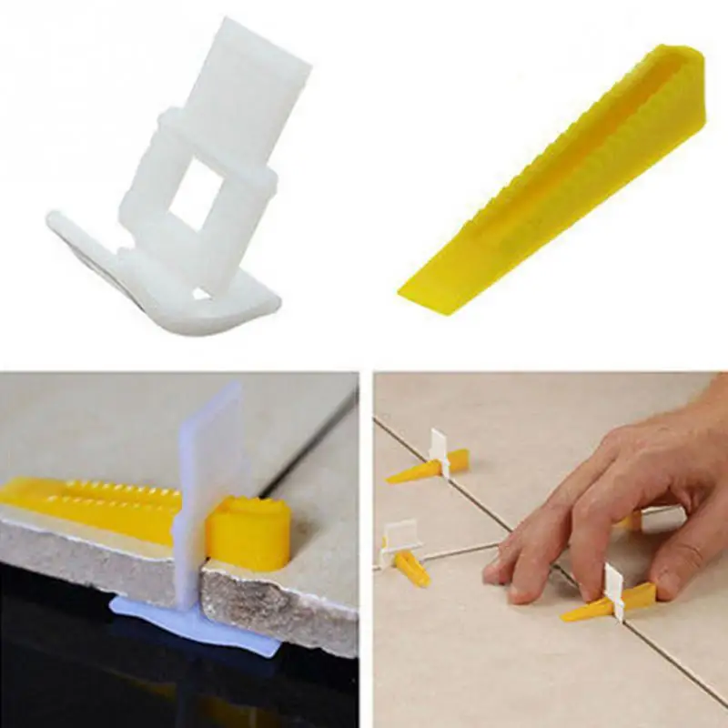

100 Tile Leveling System 50 Clips+50 Wedges Tile Leveler Spacers Lippage brand new