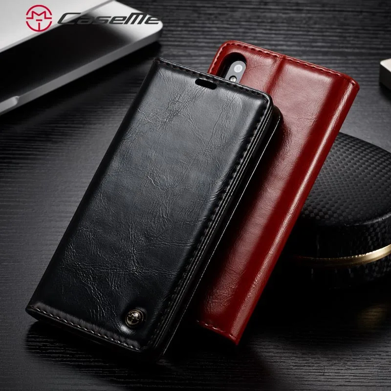 

Luxury Smooth Retro PU Leather Card Slot Stand Wallet Case For iPhone X 8 7 6 6s Plus 5 5s SE Phone Cases Cover Back Case