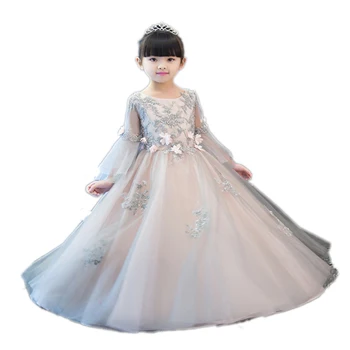 

2018 Newest Appliques Flower Girl Dresses Party Dresses First Communion Dresses For Kids Pageant Wedding Dresses Princess B4