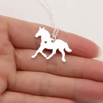 

Horse Necklace Lover Stallion Horseback Riding Stocking Stuffer Cute Choker Women Necklaces & Pendants Christmas Gift Lead Free