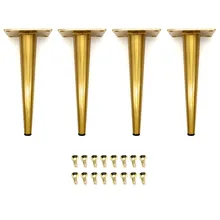 4 шт мебельный шкаф металлические ножки кухня высокие гладкие конические ножки Матовый никель резьба шкаф диван ножки