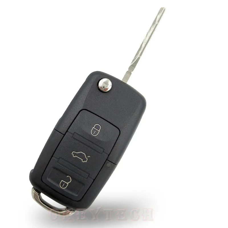 3 Buttons Flip Remote car Key Shell Black Fit For VOLKSWAGEN VW Passat Golf Beetle Rabbit