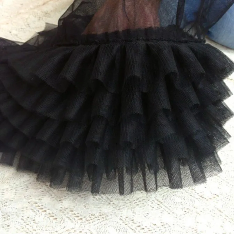 3D кружевная отделка сетка оборки плиссированная кружевная ткань пузырь юбка кукла костюм для животного кружева ленточный пошив аксессуары