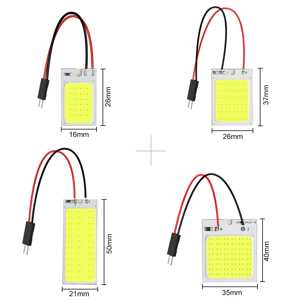 2 шт. C5W Led Панель гирлянда BA9S T4W T10 адаптер Купол Чтение светильник карта лампа COB Автомобильные светодиоды с чипом Подсветка салона дневные ходовые огни 12V белый авто лампы