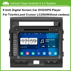 Android-dvd-плеер автомобиля для Toyota Land Cruiser 200 LC200 gps навигации Multi-touch емкостный экран, 1024*600 с высоким разрешением