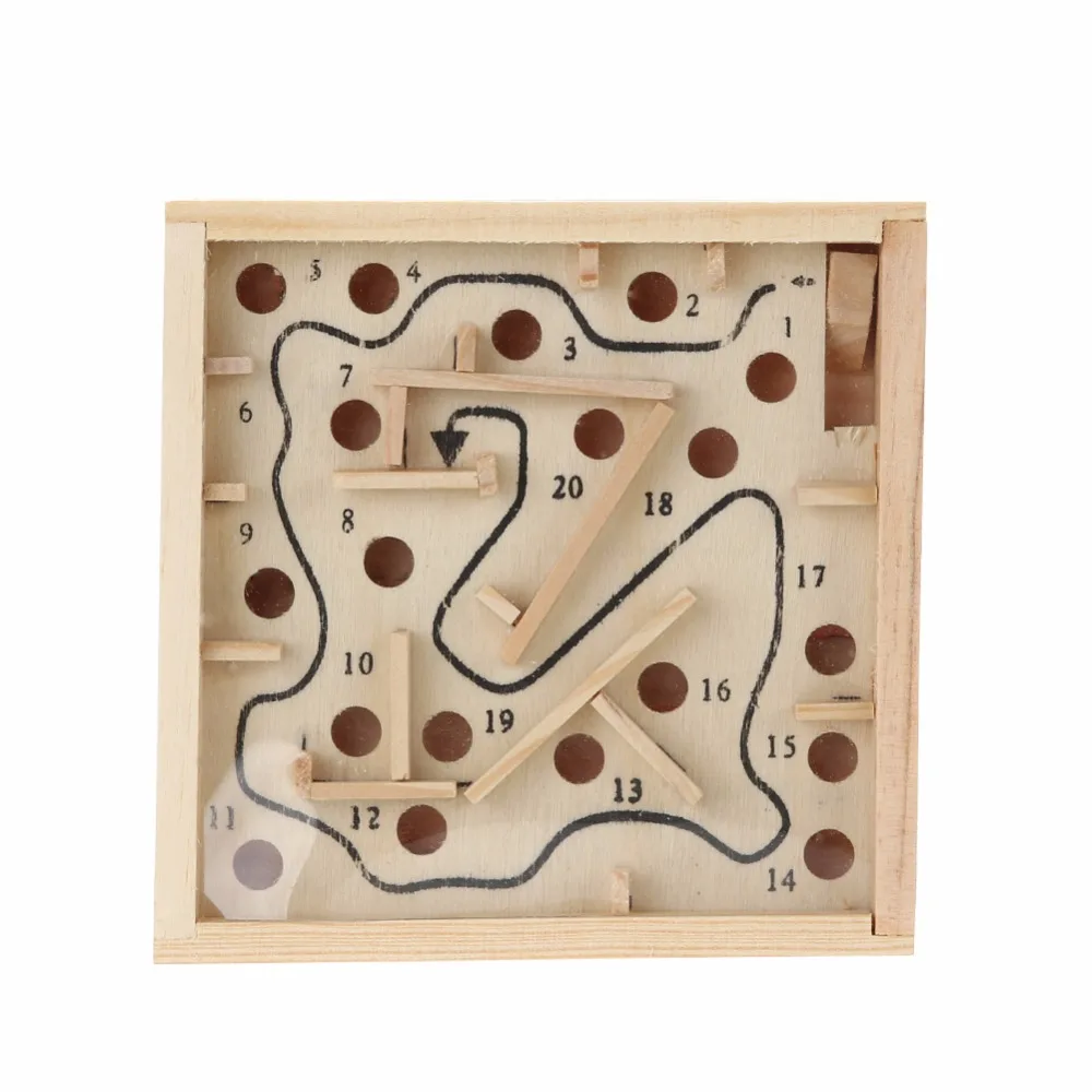

12 x 12 Ball Maze Games Ball Track Labyrinth Maze Board Game Wooden Educational Toys for Kids Children