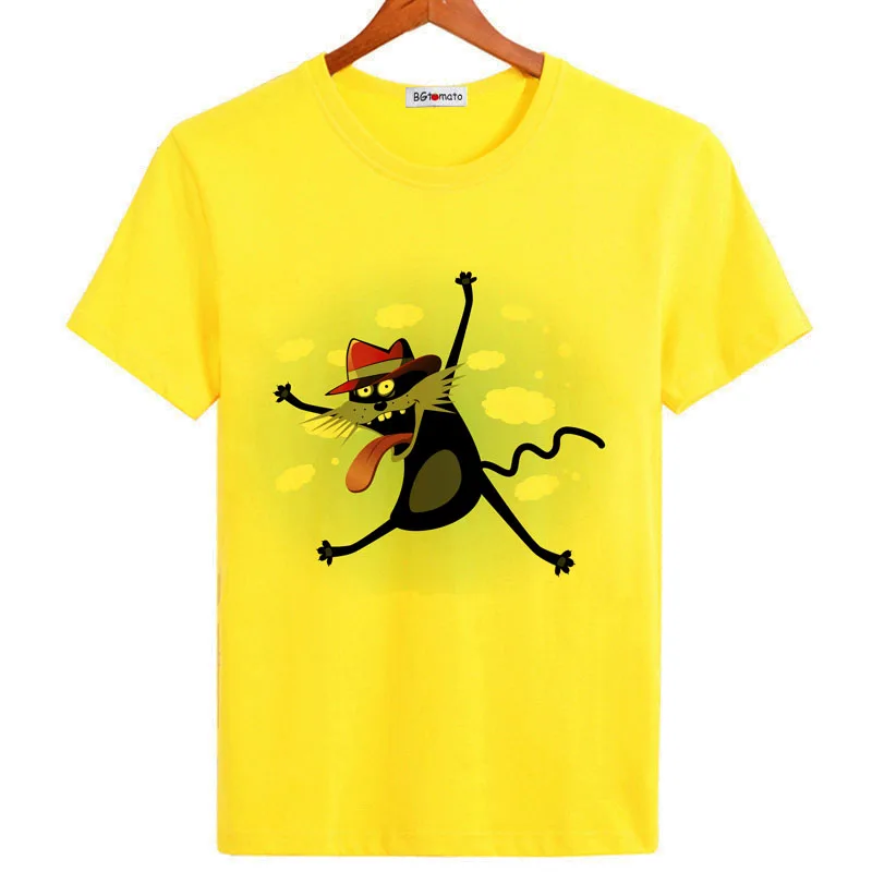 

bgtomato Funny cat cartoon cute t shirts men's new style personaltiy trend shirts Brand good quality creative shirts hot sale