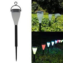 Горячая 1 шт. светодиодный цветной наружное освещение для лужайки на солнечной батарее 3 режима садовые лампы PLD