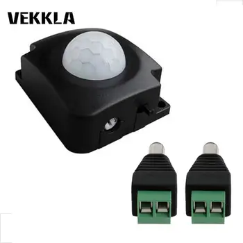 

Adjustable Mini DC 12V 24V Auto On Off LED PIR Infrared Motion Sensor Infrared Detector Switch W/DC Head For Led light strip