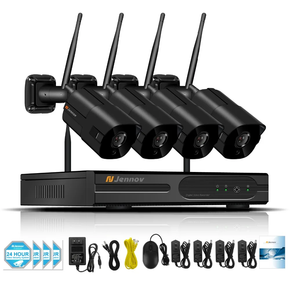 

Home Wireless Security CCTV IP Camera System With NVR Wifi Video Outdoor Surveillance Kits 960P 1.3MP Wi-fi Camera With 4CH NVR