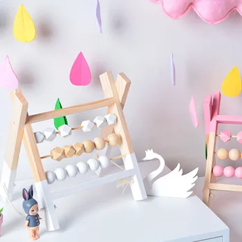 

Children 3 Rows Kids Baby Wooden Abacus Toys Small Calculator Handcrafted Early Educational Calculating Beads