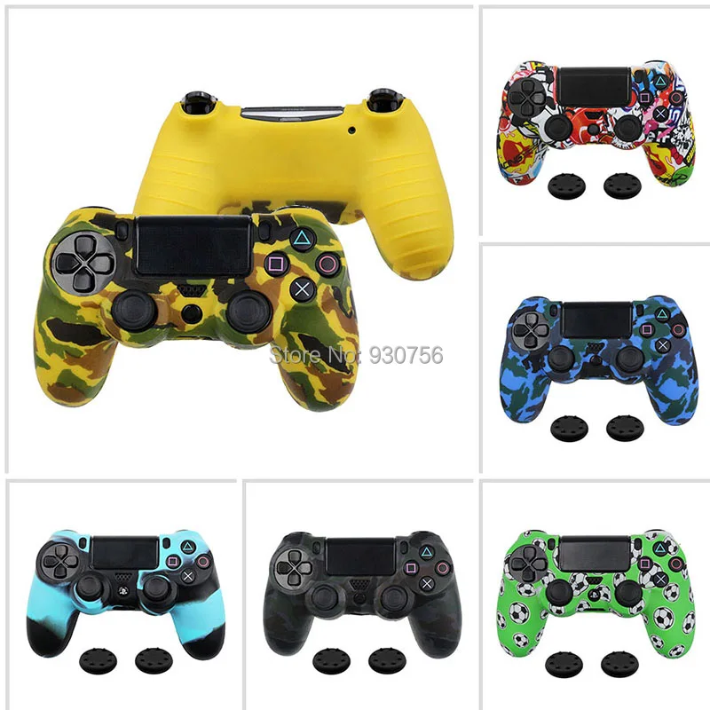 

For Sony Playstation 4 PS4 Controller Camouflage Soft Silicone Case Cover Skin