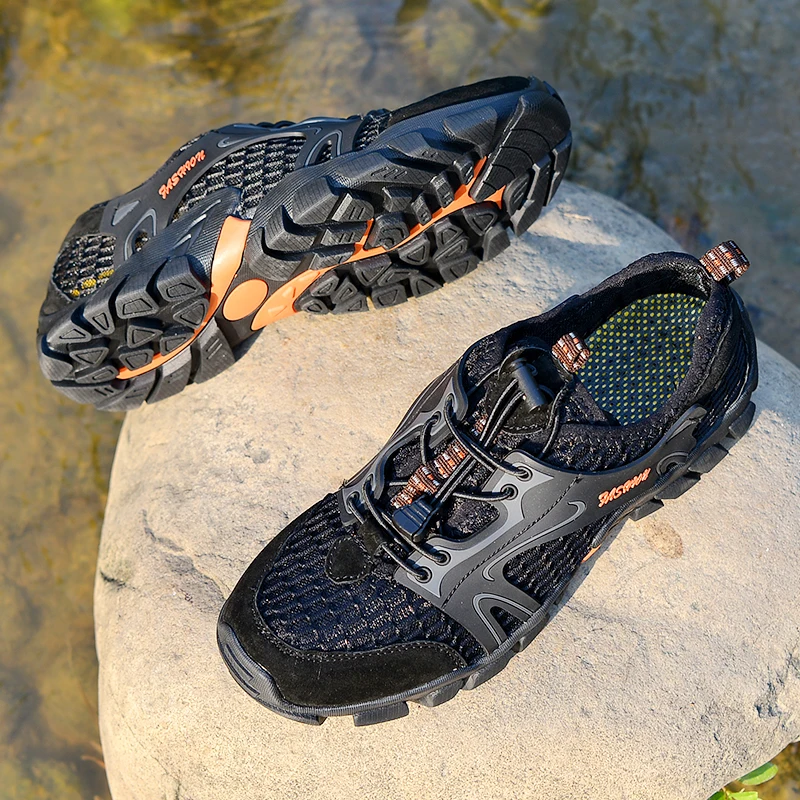 Мужская обувь из натуральной кожи для пеших прогулок quik-сухие уличные кроссовки мужские летние дышащие спортивные туфли для альпинизма