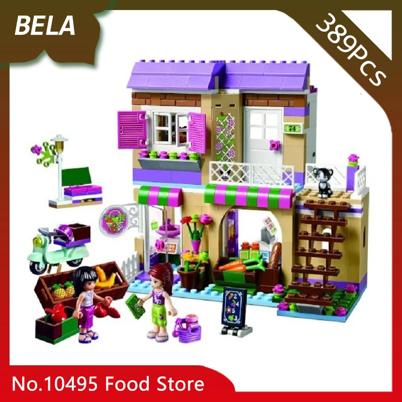 

Bela 10495 389Pcs Friends Series Heartlake Food Store Model Building Blocks Bricks Compatible with Legoings